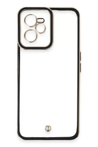 Realme C35 Kılıf Liva Lens Silikon - Siyah