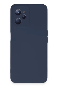 Realme C35 Kılıf Nano içi Kadife Silikon - Lacivert