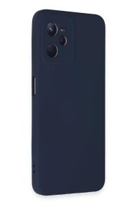 Realme C35 Kılıf Nano içi Kadife Silikon - Lacivert