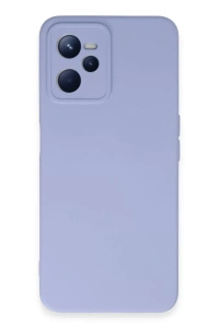 Realme C35 Kılıf Nano içi Kadife Silikon - Lila