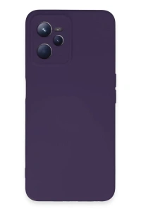 Realme C35 Kılıf Nano içi Kadife Silikon - Mor