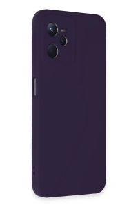 Realme C35 Kılıf Nano içi Kadife Silikon - Mor