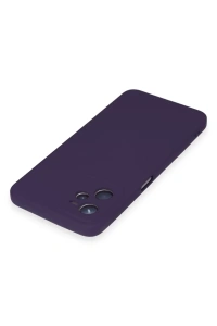 Realme C35 Kılıf Nano içi Kadife Silikon - Mor