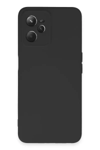 Realme C35 Kılıf Nano içi Kadife Silikon - Siyah