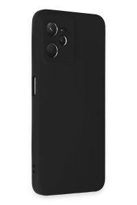 Realme C35 Kılıf Nano içi Kadife Silikon - Siyah
