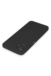 Realme C35 Kılıf Nano içi Kadife Silikon - Siyah