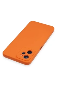 Realme C35 Kılıf Nano içi Kadife Silikon - Turuncu