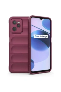 Realme C35 Kılıf Optimum Silikon - Bordo