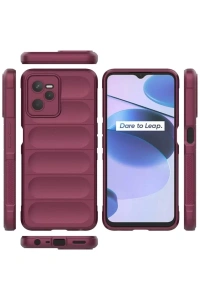 Realme C35 Kılıf Optimum Silikon - Bordo