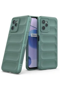 Realme C35 Kılıf Optimum Silikon - Koyu Yeşil