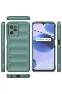 Realme C35 Kılıf Optimum Silikon - Koyu Yeşil