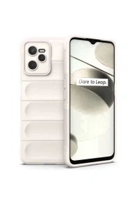 Realme C35 Kılıf Optimum Silikon - Krem