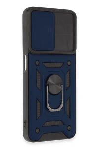 Realme C35 Kılıf Pars Lens Yüzüklü Silikon - Lacivert