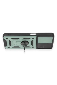Realme C35 Kılıf Pars Lens Yüzüklü Silikon - Yeşil