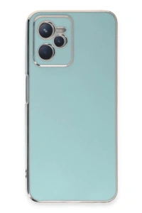Realme C35 Kılıf Volet Silikon - Açık Yeşil