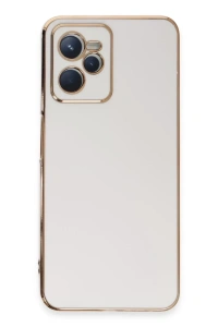 Realme C35 Kılıf Volet Silikon - Beyaz