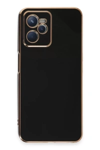 Realme C35 Kılıf Volet Silikon - Siyah