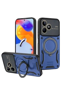 Realme C53 Kılıf Joy Lens Standlı Kapak - Lacivert
