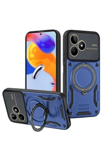 Realme C53 Kılıf Joy Lens Standlı Kapak - Lacivert