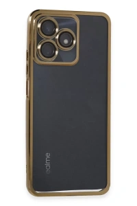 Realme C53 Kılıf Lensli Silikon - Gold