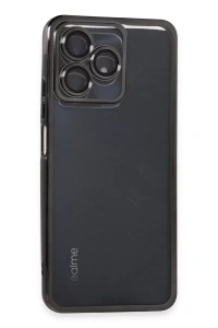 Realme C53 Kılıf Lensli Silikon - Siyah