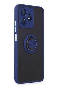 Realme C53 Kılıf Montreal Yüzüklü Silikon Kapak - Lacivert