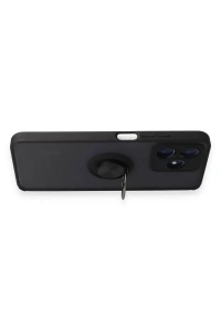 Realme C53 Kılıf Montreal Yüzüklü Silikon Kapak - Siyah