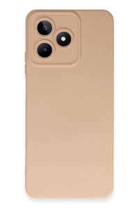 Realme C53 Kılıf Nano içi Kadife Silikon - Pudra