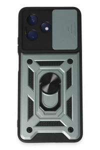 Realme C53 Kılıf Pars Lens Yüzüklü Silikon - Yeşil