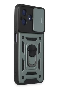 Realme C53 Kılıf Pars Lens Yüzüklü Silikon - Yeşil