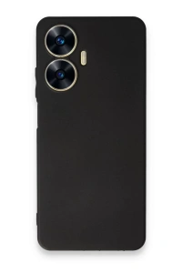 Realme C55 Kılıf First Silikon - Siyah