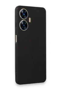 Realme C55 Kılıf First Silikon - Siyah
