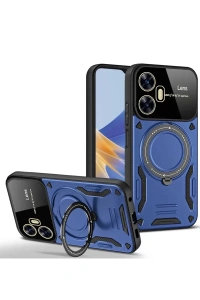 Realme C55 Kılıf Joy Lens Standlı Kapak - Lacivert
