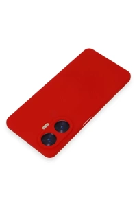 Realme C55 Kılıf Nano içi Kadife Silikon - Kırmızı