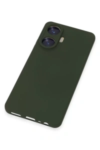 Realme C55 Kılıf Nano içi Kadife Silikon - Koyu Yeşil