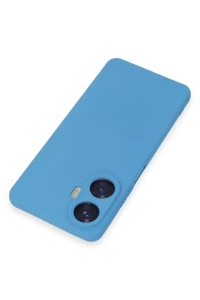 Realme C55 Kılıf Nano içi Kadife Silikon - Mavi