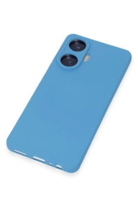 Realme C55 Kılıf Nano içi Kadife Silikon - Mavi
