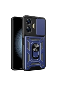 Realme C55 Kılıf Pars Lens Yüzüklü Silikon - Lacivert