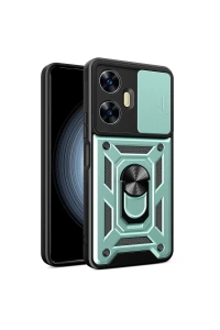 Realme C55 Kılıf Pars Lens Yüzüklü Silikon - Yeşil