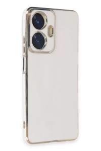 Realme C55 Kılıf Volet Silikon - Beyaz