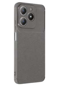 Realme C61 Kılıf Auto Focus Karbon Kapak - Gri