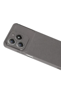 Realme C61 Kılıf Auto Focus Karbon Kapak - Gri