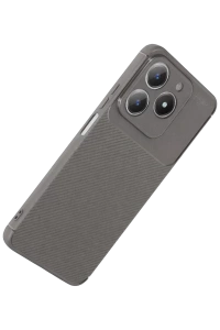 Realme C61 Kılıf Auto Focus Karbon Kapak - Gri