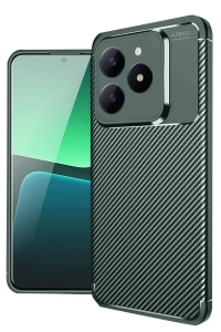 Realme C61 Kılıf Auto Focus Karbon Kapak - Koyu Yeşil