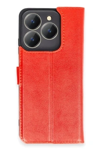 Realme C63 Kılıf Trend S Plus Kapaklı Kılıf - Kırmızı