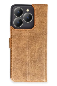 Realme C63 Kılıf Trend S Plus Kapaklı Kılıf - Taba