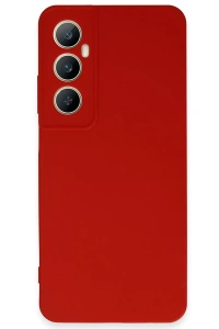 Realme C65 Kılıf First Silikon - Kırmızı