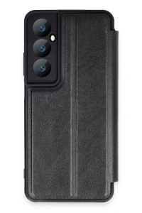 Realme C65 Kılıf Flip Cover - Siyah