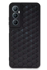 Realme C65 Kılıf Petek Silikon Kapak - Siyah