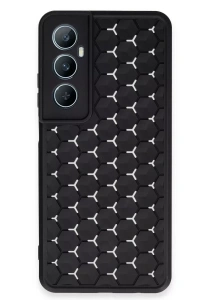 Realme C65 Kılıf Petek Silikon Kapak - Siyah